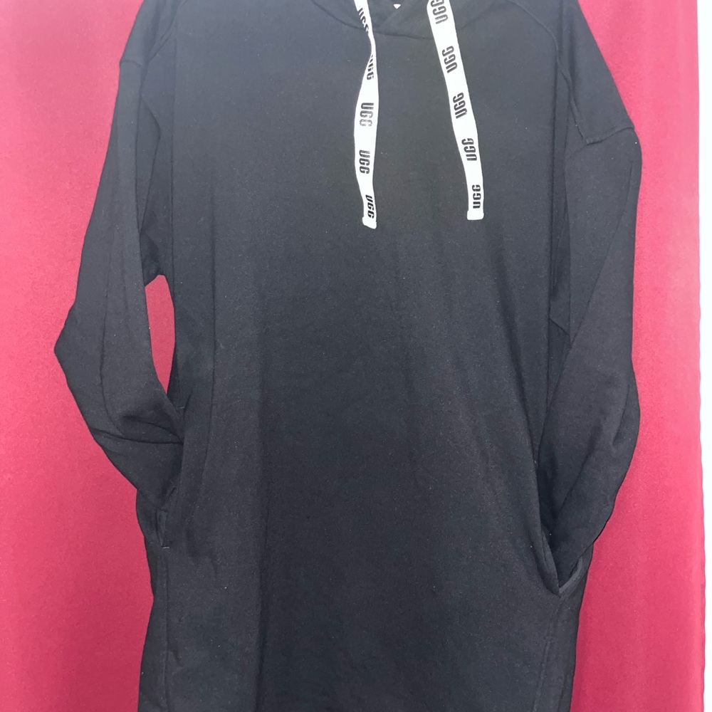 SOLD UGG Black Hoodie with Logo Accents